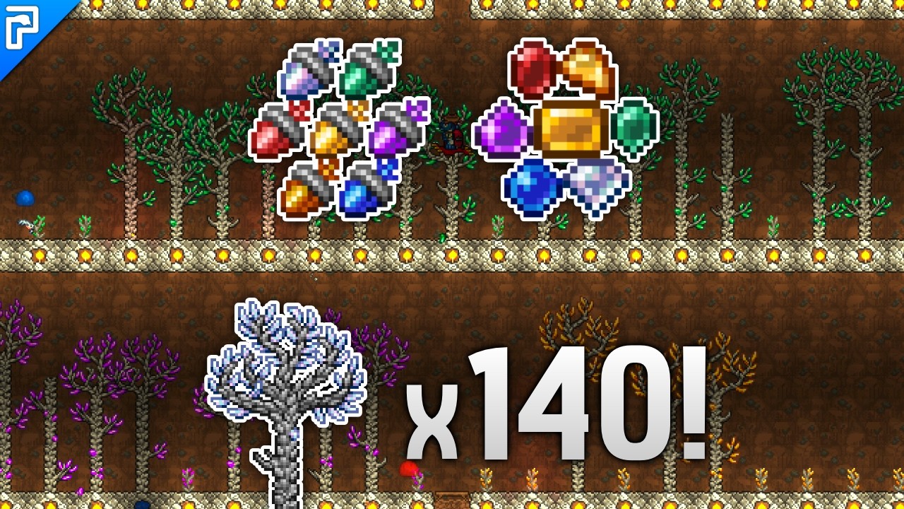 The *BIGGEST* gem farm I've ever built! | Let&rsquo;s Play Terraria 1.4.5 (Episode 8)