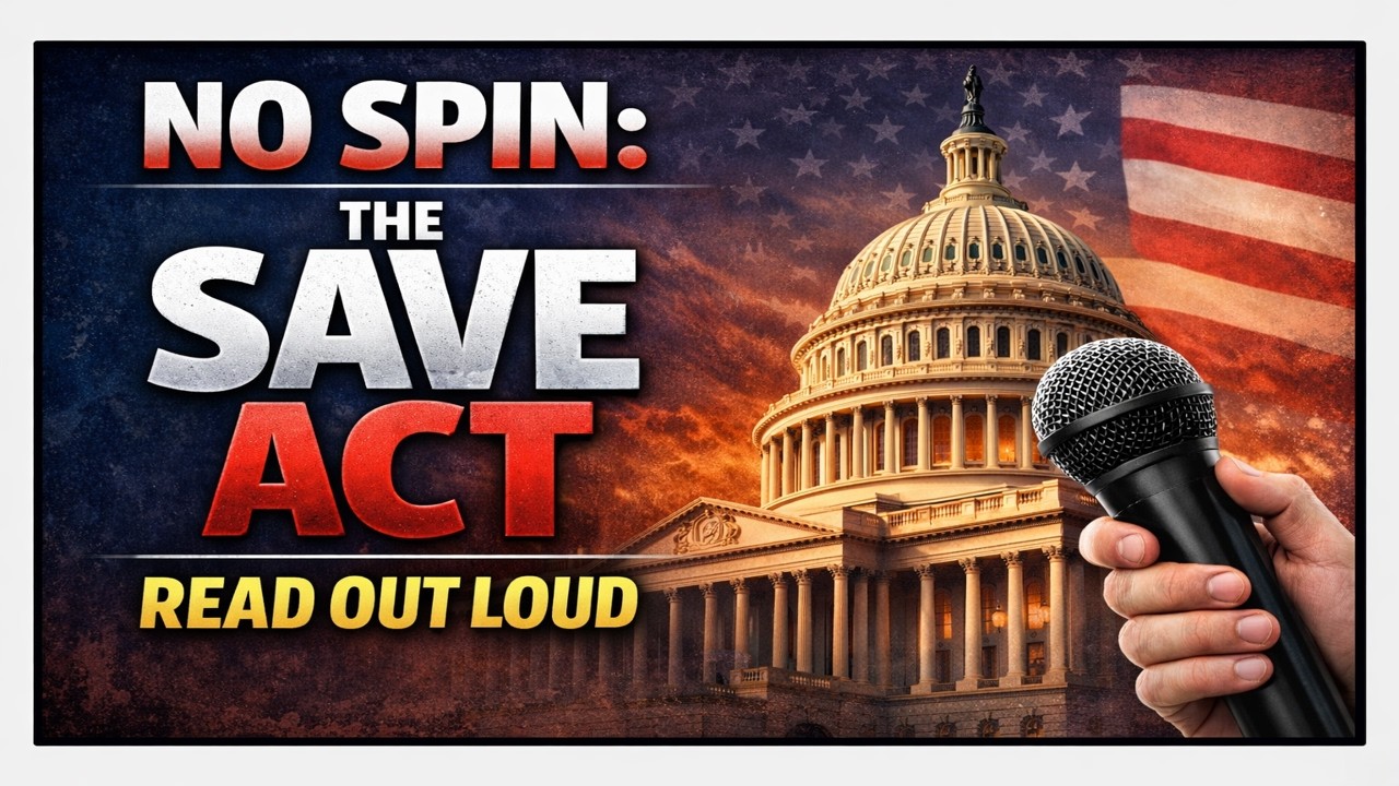 No Spin:  The SAVE Act Read Out Loud