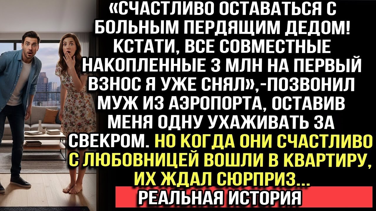 Муж сбежал с любовницей, украв 3 млн. Но когда вернулся — его ждал сюрприз