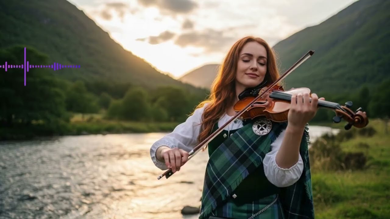 Soothing Celtic Music 🌊 Relaxing Irish Folk Instrumental with River Ambience