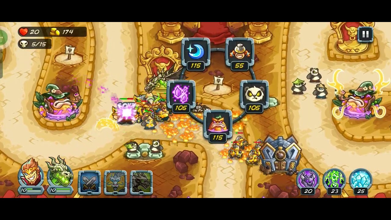 Stage 35: The Demon King Stronghold(The Red Bull) | Kingdom Rush Alliance Mobile Gameplay | Veteran