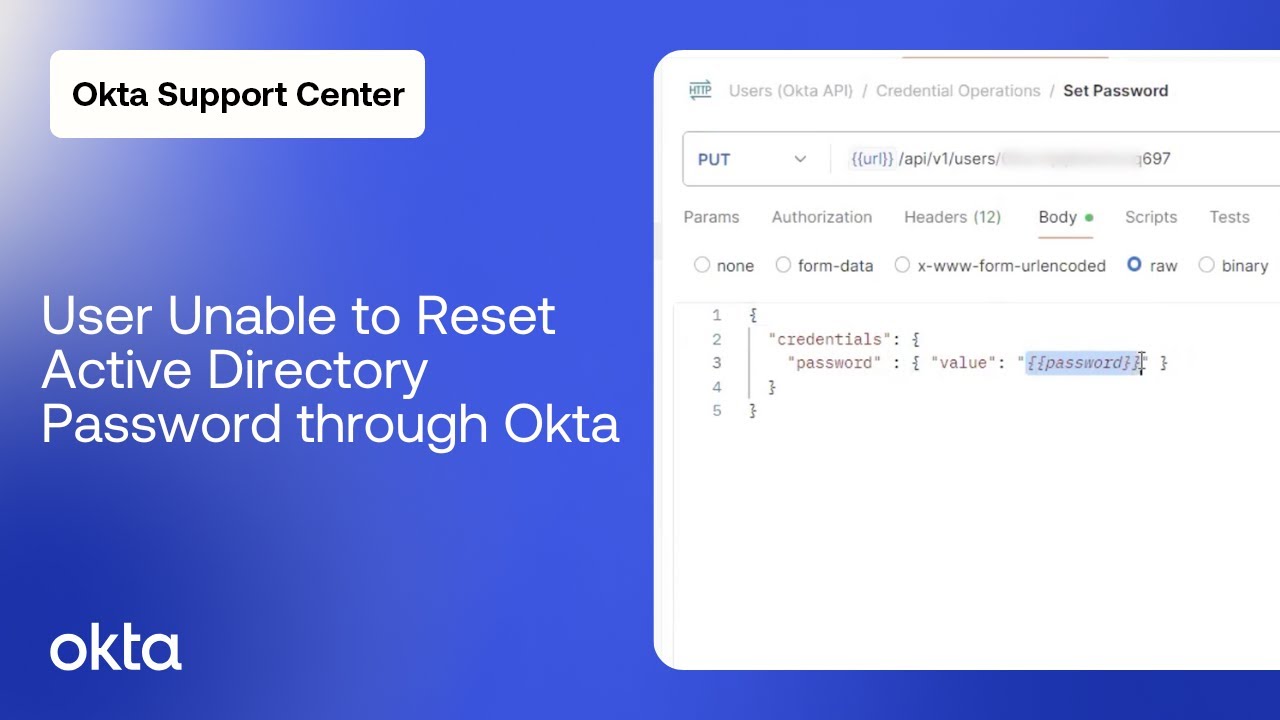 Пользователь не может сбросить пароль Active Directory через Okta | Поддержка Okta