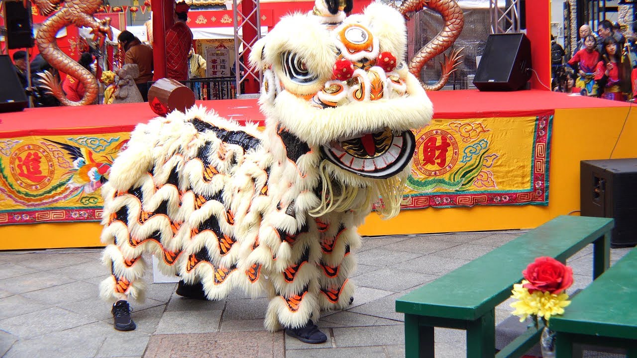 神戸市立神港橘高等学校 龍獅團 ② 獅子舞 @ 南京町春節祭 (南京町広場) 2020-01-25T13:30