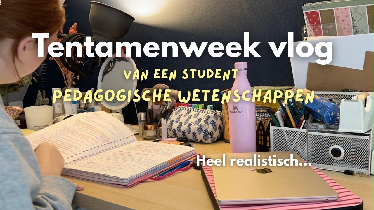 Tentamenweek vlog (realistisch)📚🤍 Student pedagogische wetenschappen jaar 1