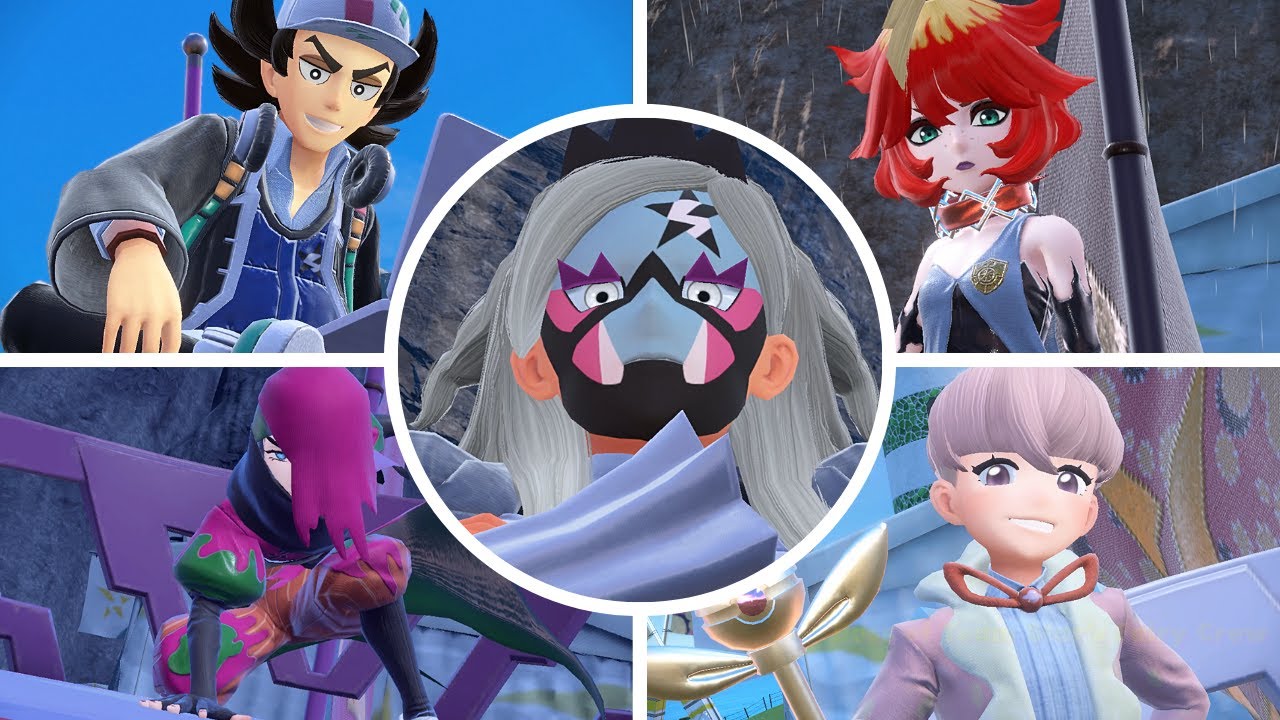 Pokémon Scarlet & Violet - All Team Star Boss Battles | Starfall Street