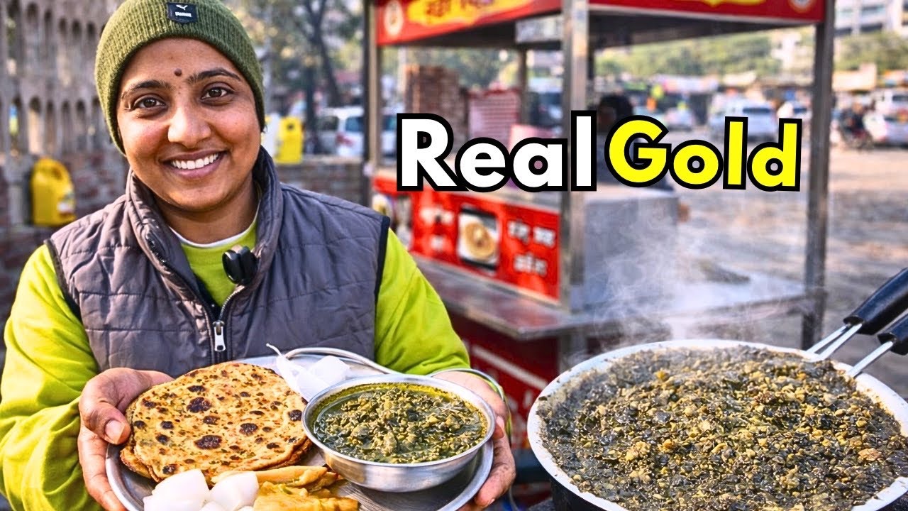 Amritsar’s Most Wanted Punjabi Food 😍, Triple Ghee Saag, Pure Makki Di Roti | Street Food India | 
