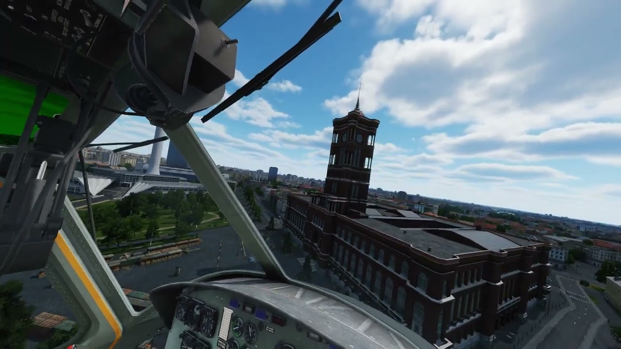 DCS: Cold War Germany - Flying over unique sites in Berlin