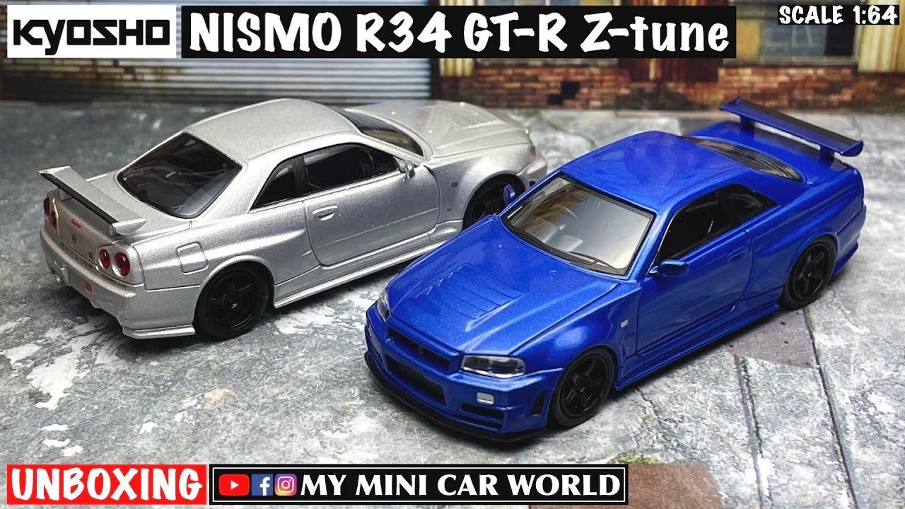 【MY MINI CAR WORLD】UNBOXING KYOSHO 1/64 NISMO R34 GT-R Z-tune