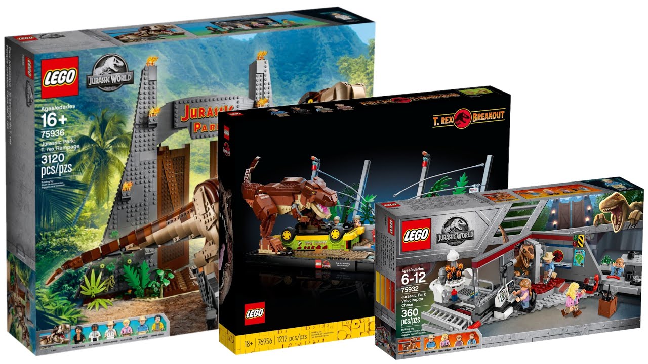 All LEGO Jurassic Park Sets 2018 - 2022 Compilation/Collection Speed Build