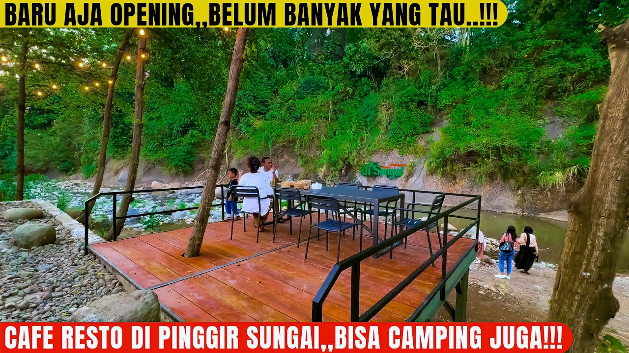 SENTUL TERBARUUU..BISA SAMBIL MAIN AIR DI SUNGAI..! Di Sungai Sentul | Cafe Di Sentul Yang Lagi Hits