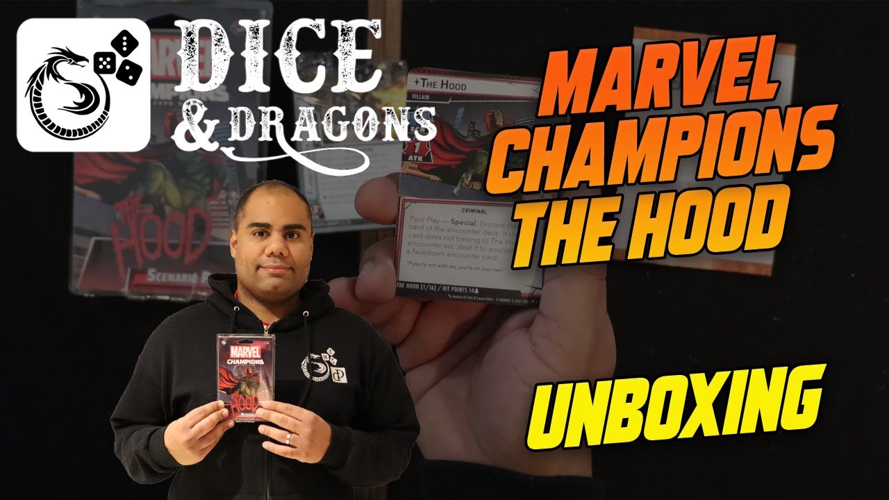 Dice and Dragons - Marvel Champions The Hood Scenario Pack Unboxing
