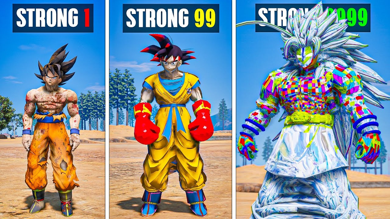 Upgrading into STRONGEST GOKU in GTA 5!