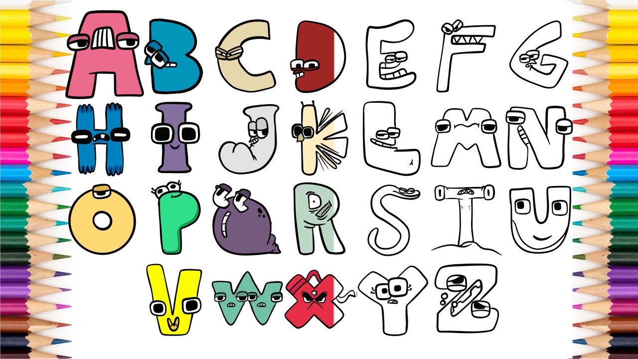 Alphabet lore But they Changed color Coloring pages / Alan Walker - Dreamer [NCS]