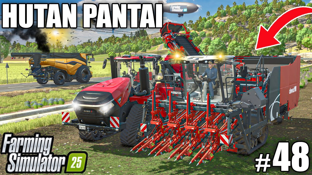 GIANT CARROTS HARVEST OPERATION on THE FARM | Farming Simulator 25 -HUTAN PANTAI | Episode 48