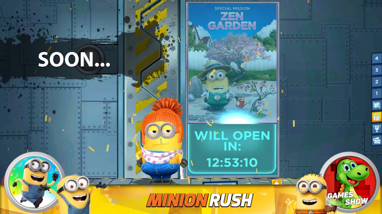 Soon ZEN GARDEN New Special Mission Minion Rush Despicable Me / Despicable Ops gameplay walkthrough
