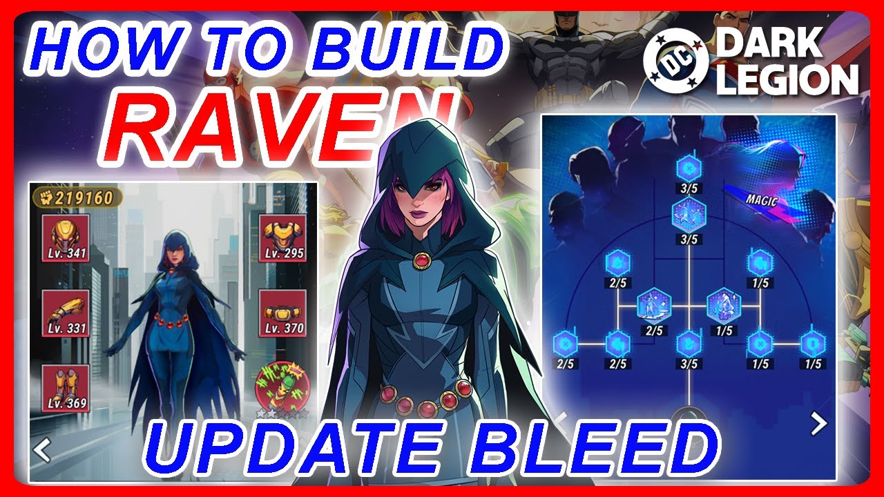 Raven Best Build Guide for Healers in DC: Dark Legion | Full Skill, Force & Legacy Explained