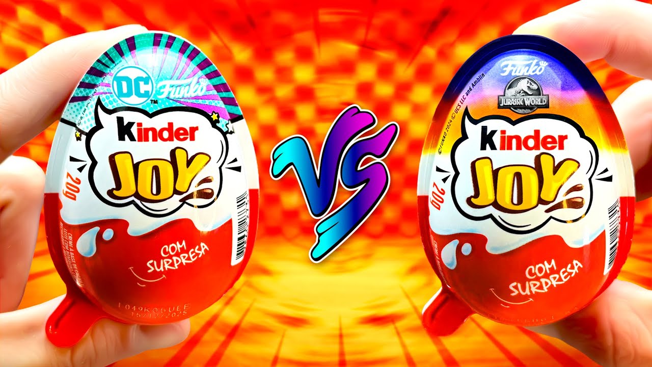 BATALHA! Kinder Joy FUNKO DC vs Jurassic World