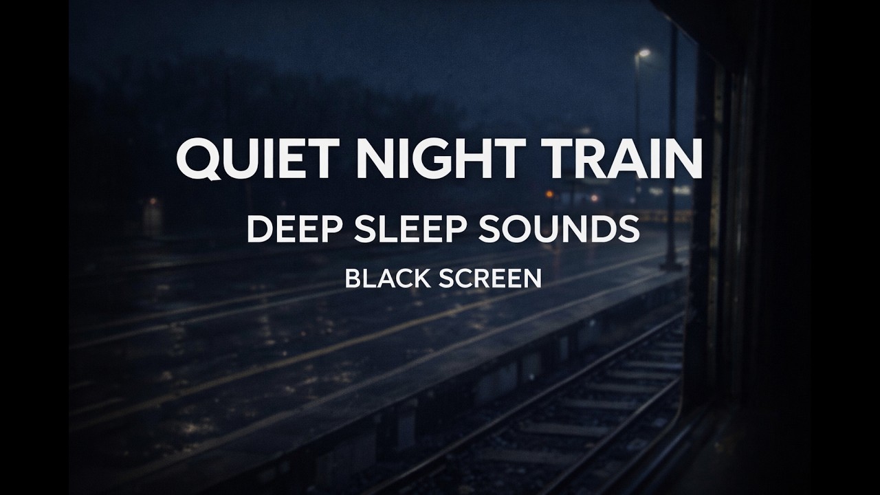 Quiet Night Train Ride – Deep Sleep Sounds (Black Screen, 8 Hours)