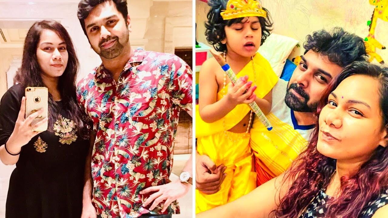 Serial Actor Nandhan With Daughter and Wife Latest Family Photos