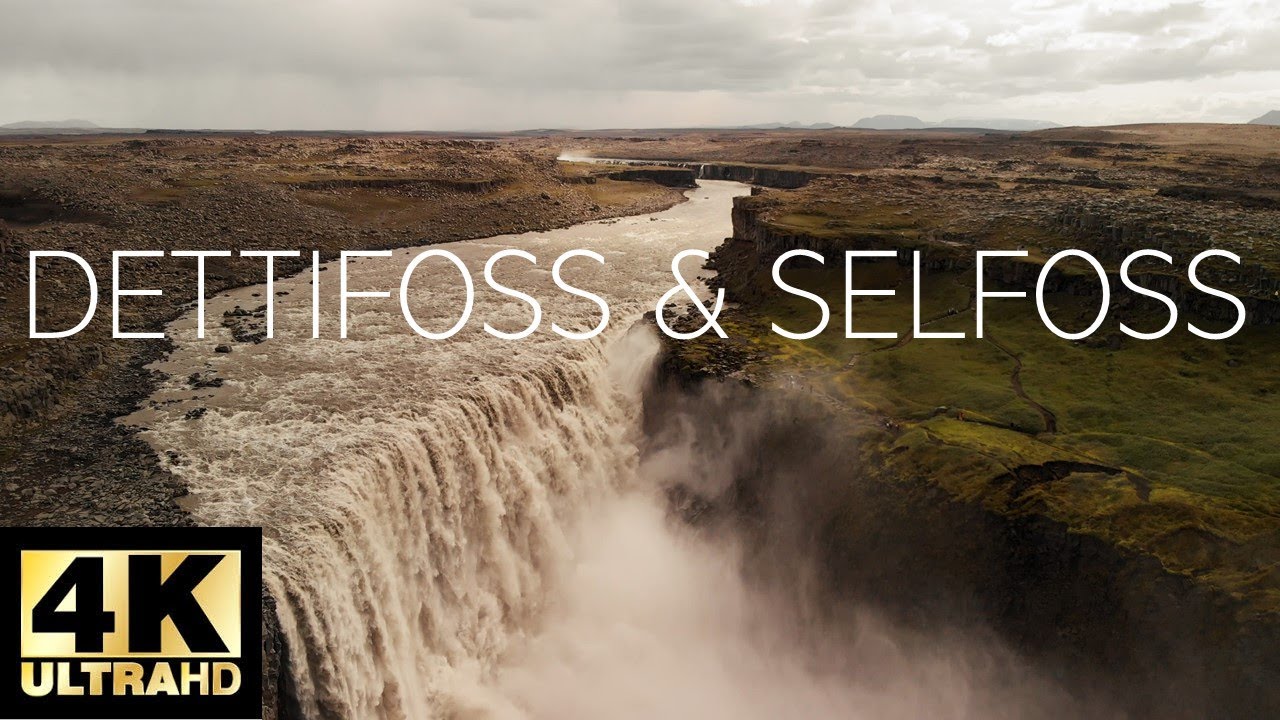 Dettifoss and Selfoss in 4k - Iceland Waterfalls
