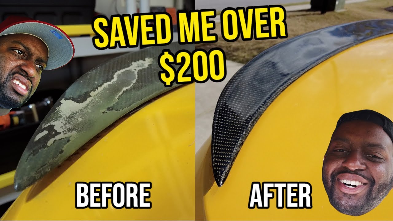 I Restored My Crusty, Faded, M3 Carbon Fiber Spoiler with $40