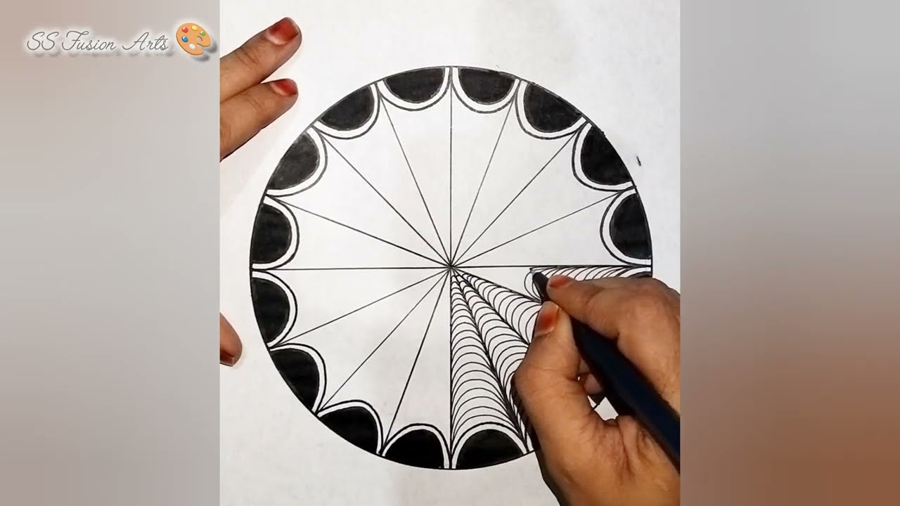 Try this 3d illusion zentangle drawing really very amazing | Beginners friendly zentangle drawing