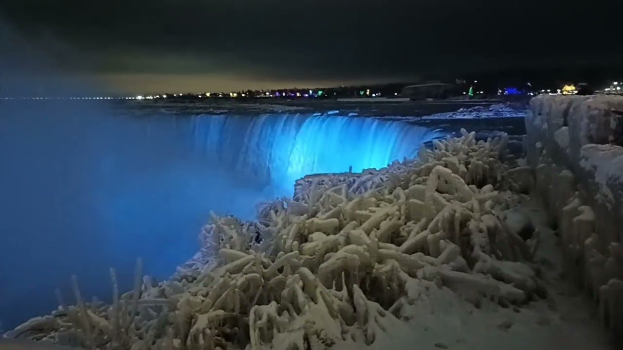 Highlight 4:00:07 - 4:05:06 from Niagara Falls live at the Falls fireworks 🎆🎇 at 8 PM 4 January 2026