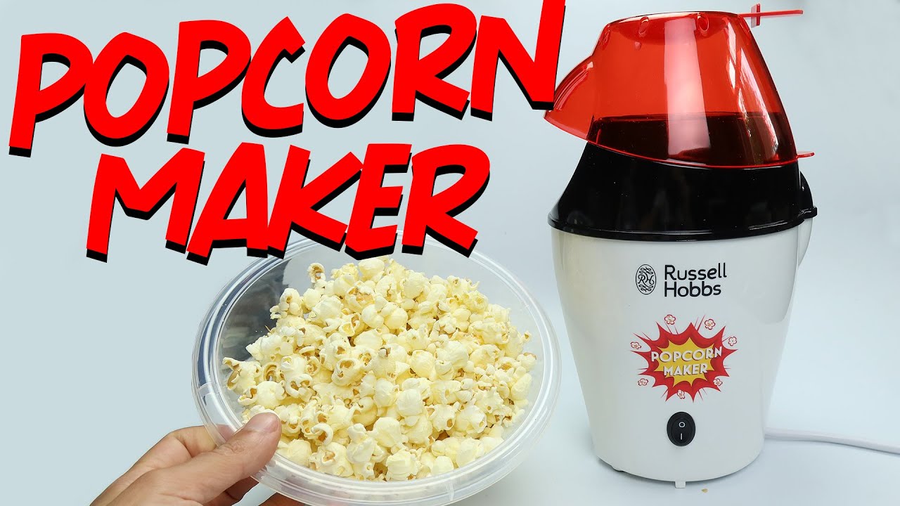 Hot Air Popcorn Maker Fiesta Russell Hobbs 24630-56 Unboxing & Testing