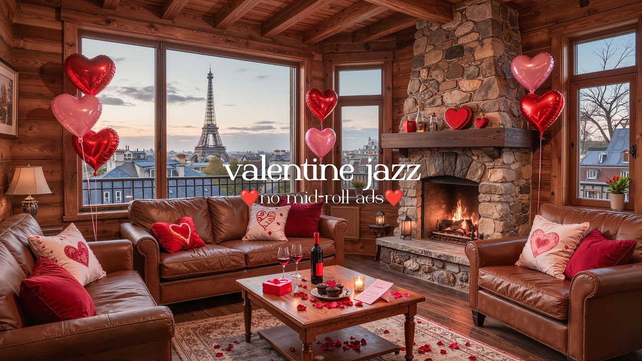 ❤️ Valentine Jazz (NO MID-ROLL ADS) – Warm Romantic Ambience for Relaxation & Love