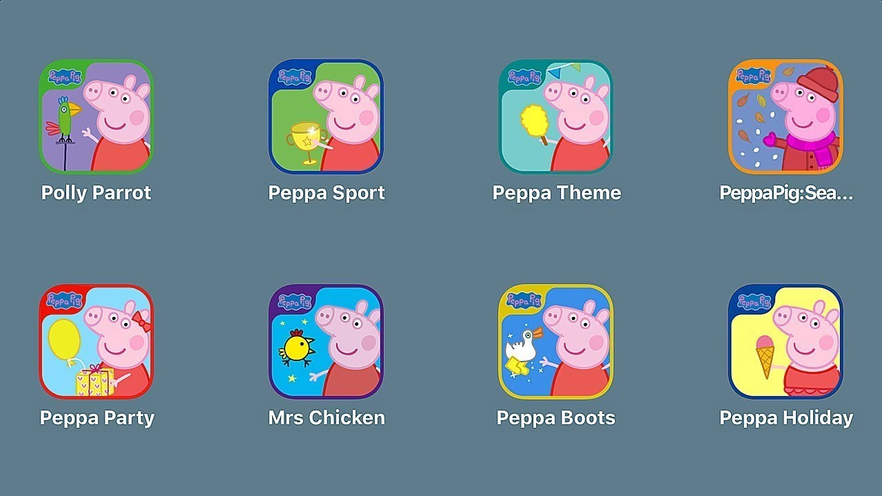 Peppa Pig Golden Boots,Peppa Pig Seasons,Peppa Pig Holiday,PeppaPig Party Time,World of Peppa Pig
