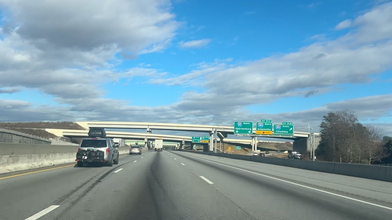 I-85 North (SC), Greenville to Spartanburg, Exit 40 to Exit 77