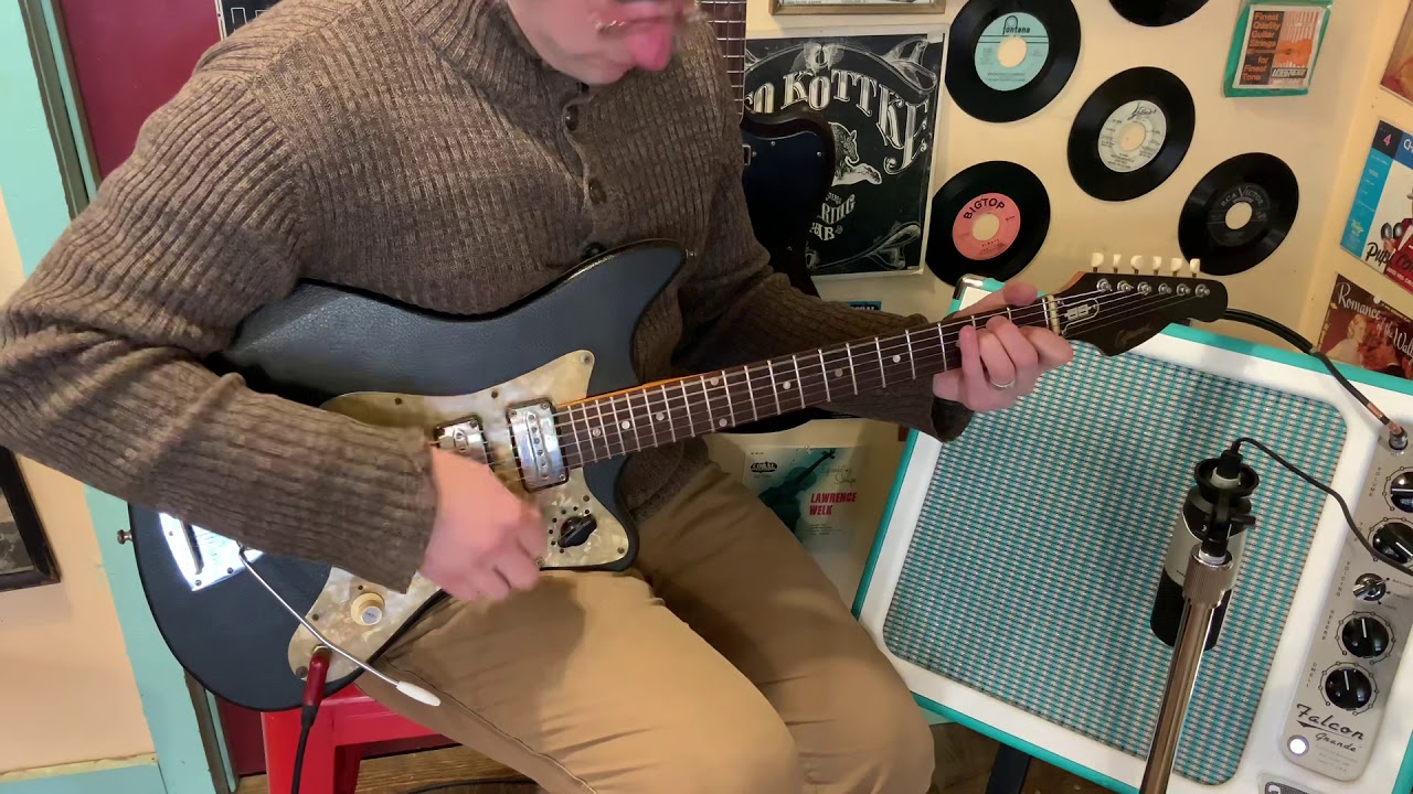 1960s Egmond Typhoon 3V semihollow electric guitar (w/whammy)
