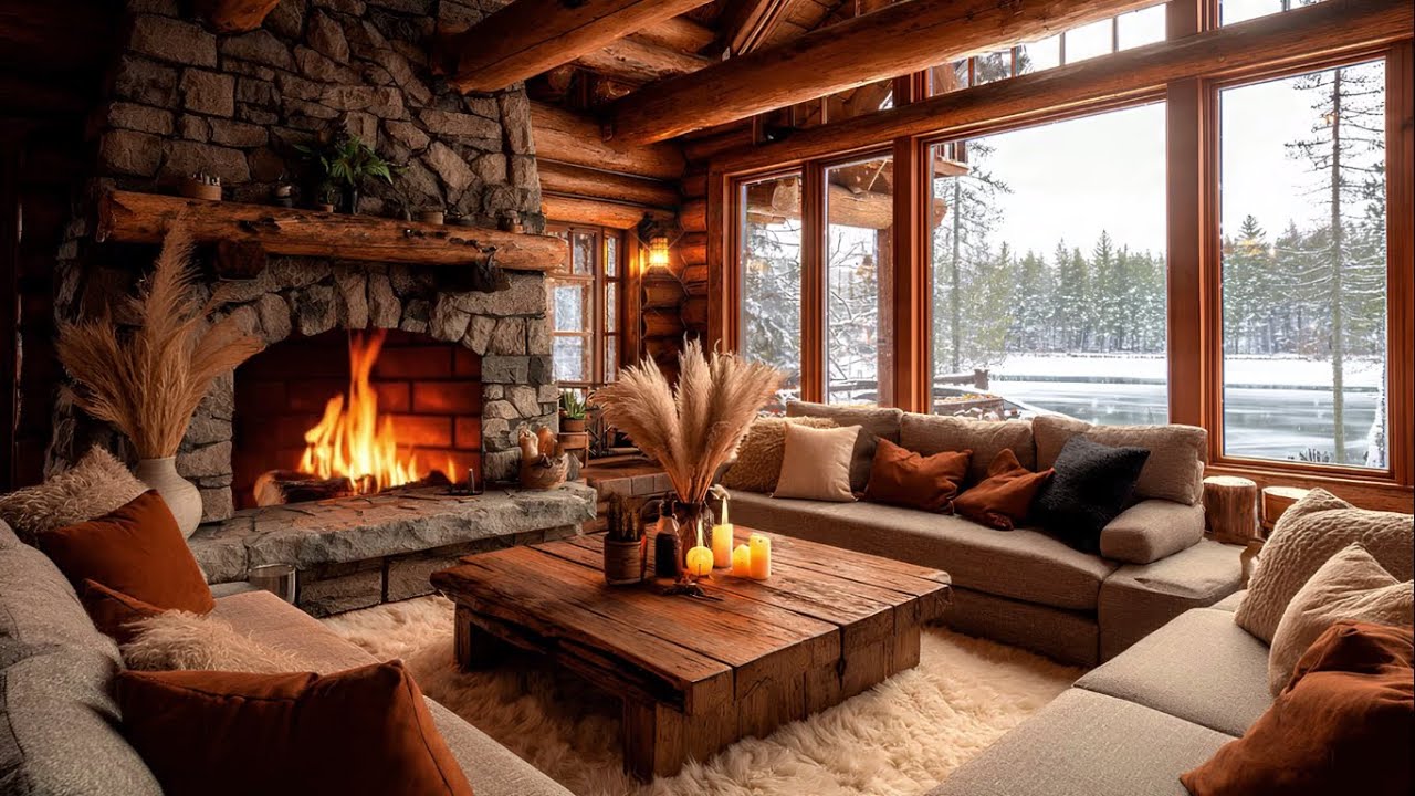 Happy Jazz Fireplace Session | Bossa Nova Grooves for Study and Focus 3