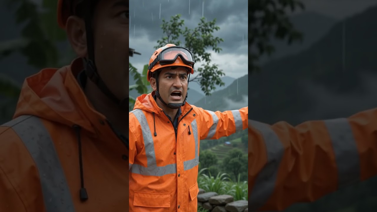 Stay alert, stay safe! Heavy rain can trigger landslides. ❤️#Landslide #StaySafe #Monsoon #Awareness