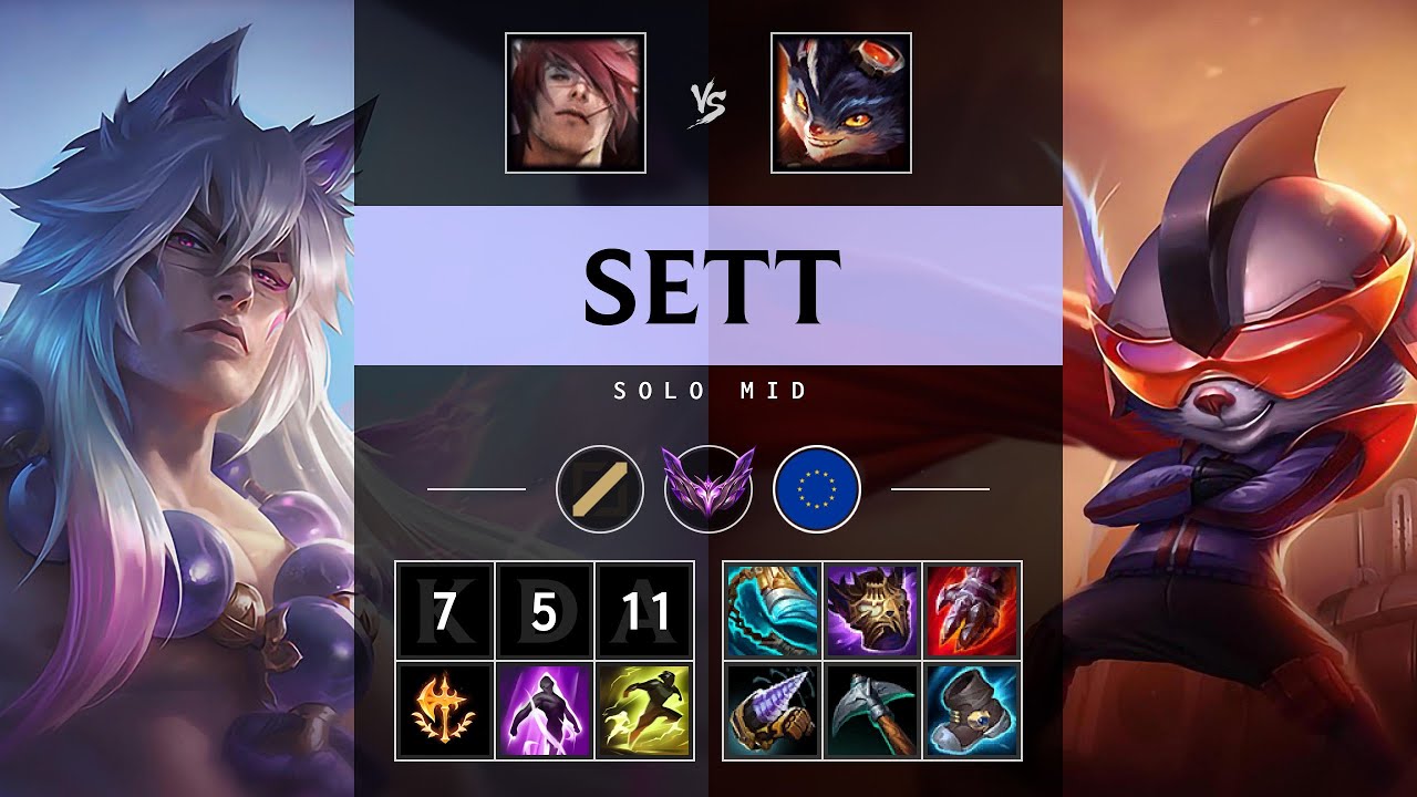 Sett Mid vs Rumble - EUW Master Patch 25.18