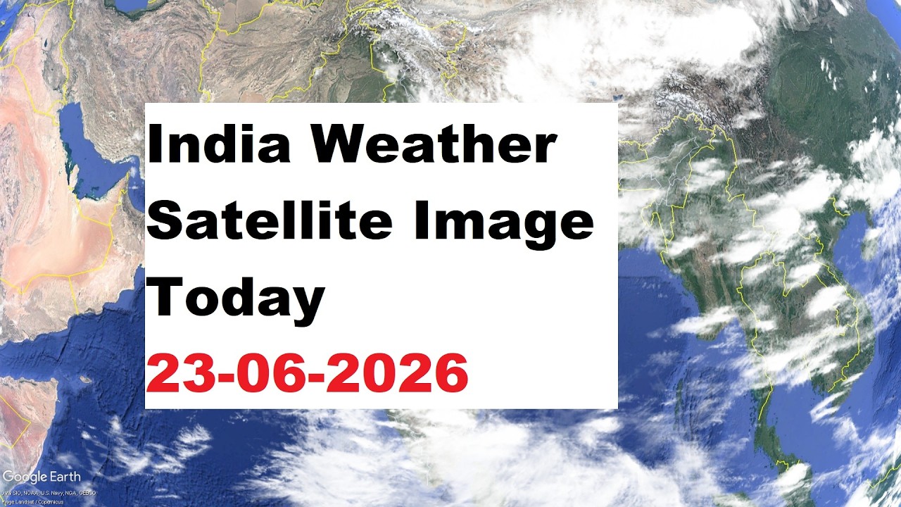 India Weather Satellite Image Today 23-06-2026 | India Weather #indiaweather #monsoonupdate