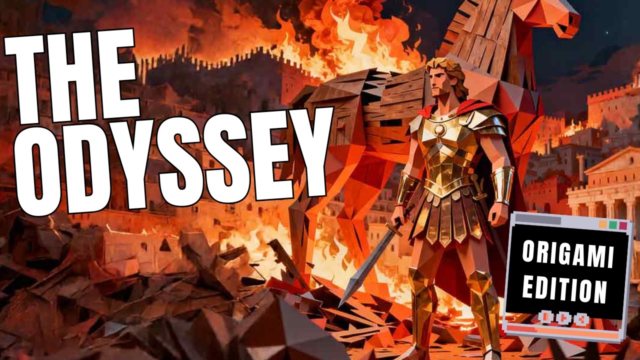 The Odyssey Reimagined in Origami Art | AI Mythology Fan Art