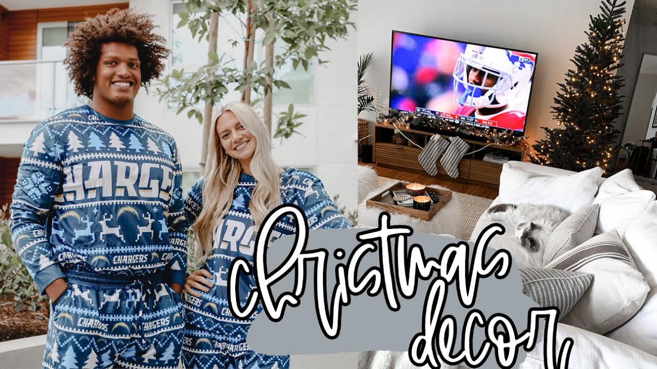 decorating our first christmas tree for under $40