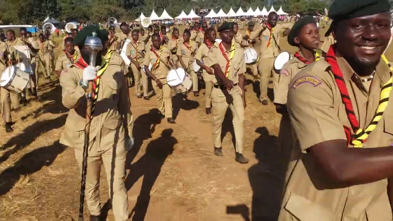 Uganda Scouts association band and parade