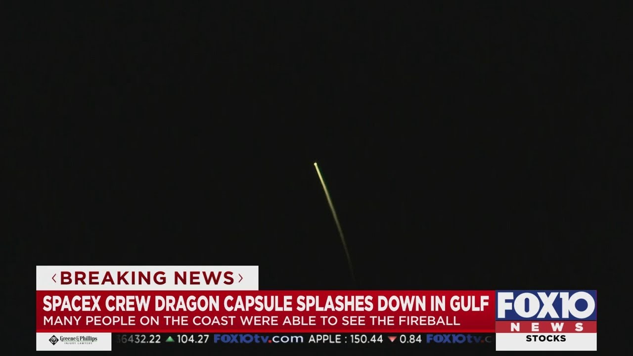 Gulf Coast witnesses SpaceX splashdown