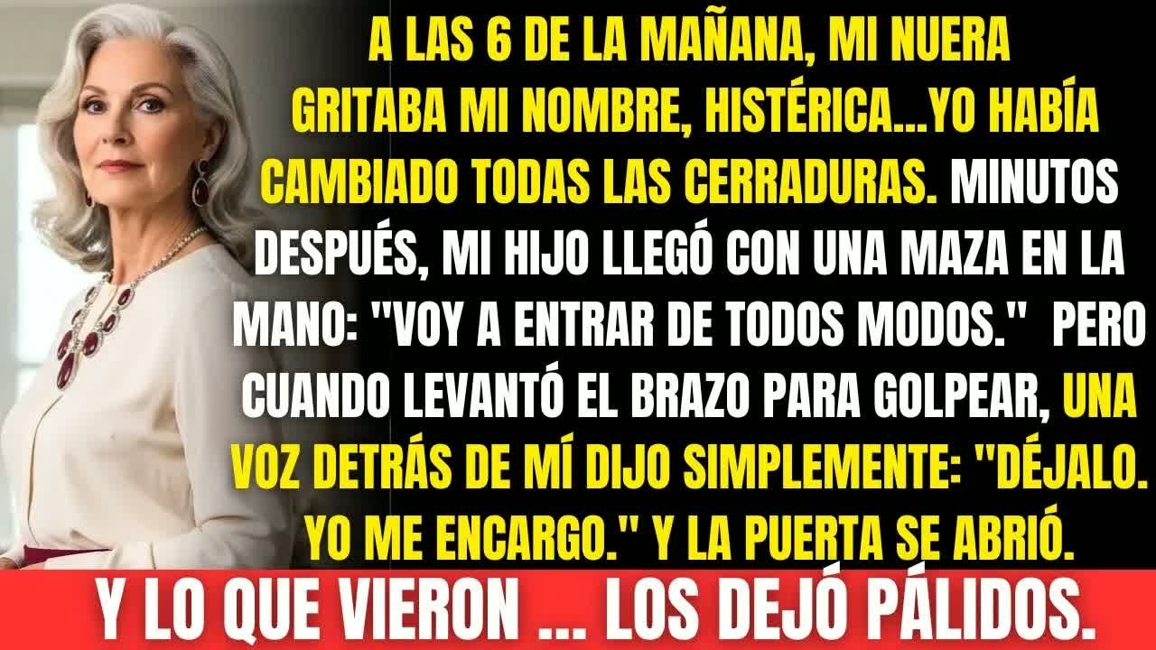 Mi hijo y mi nuera querían derribar mi puerta con una maza… pero cuando abrí, quedaron pálidos