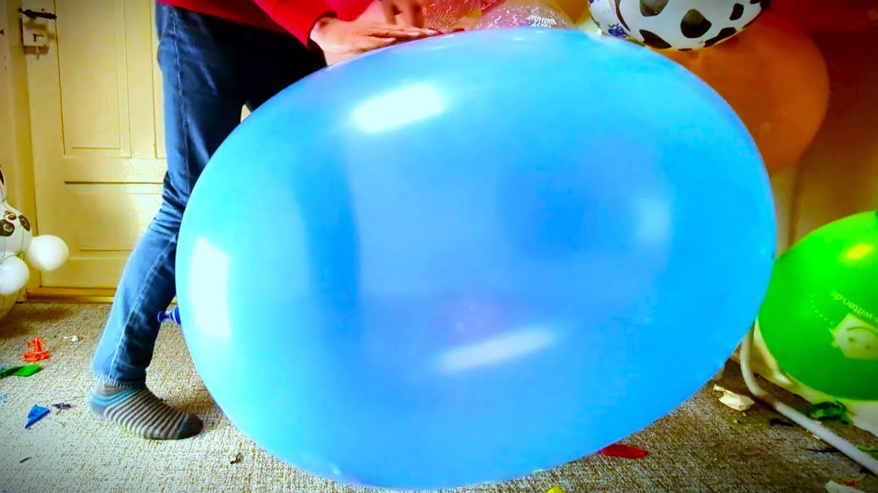 Inflating Giant Medical Latex Rebreathing Bag like Balloon - Playing, Sounds & Deflation