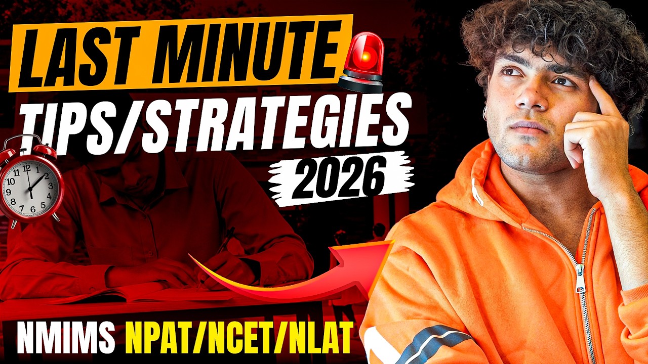 NMIMS NPAT/NLAT/NCET 2026 Last minute Tips/Strategies/Tricks | Nmims Mumbai | Harshit Chauhan