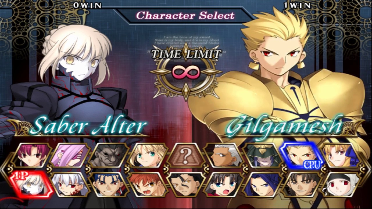 Fate/unlimited codes Opening and All Characters [PS2]