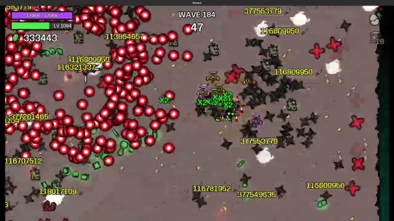 Brotato Loud level 1000+ Wave 183-184