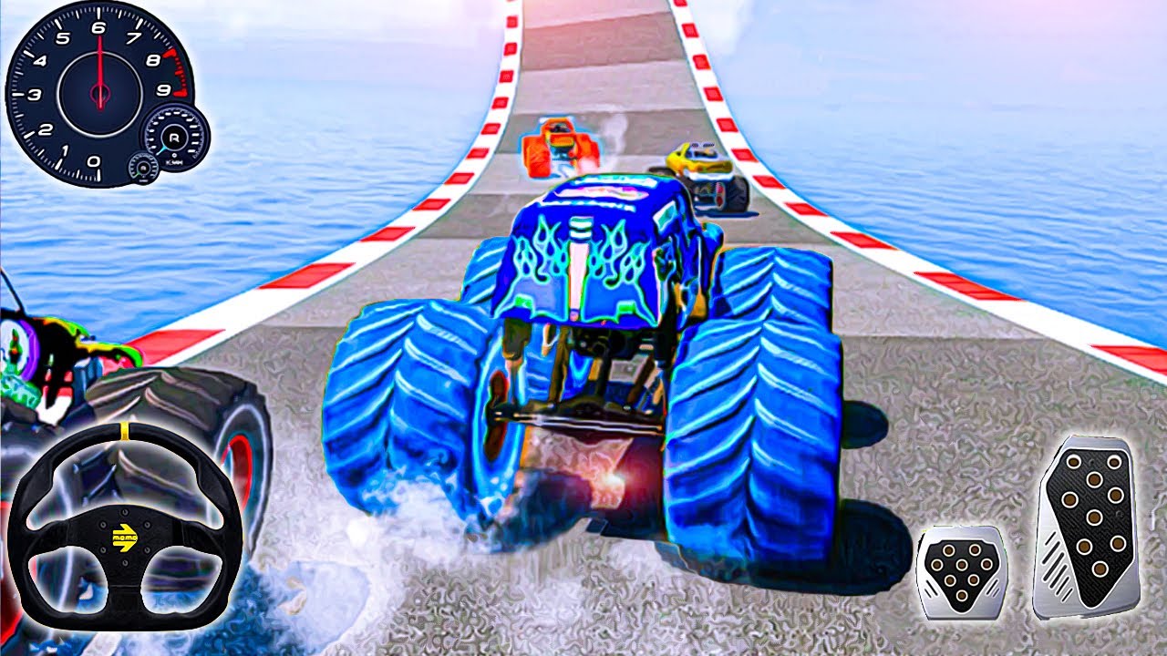 Monster Truck 3D Mega Ramp Extreme Car Race - Monster Truck Mega Ramp Car Racing - Android Gameplay