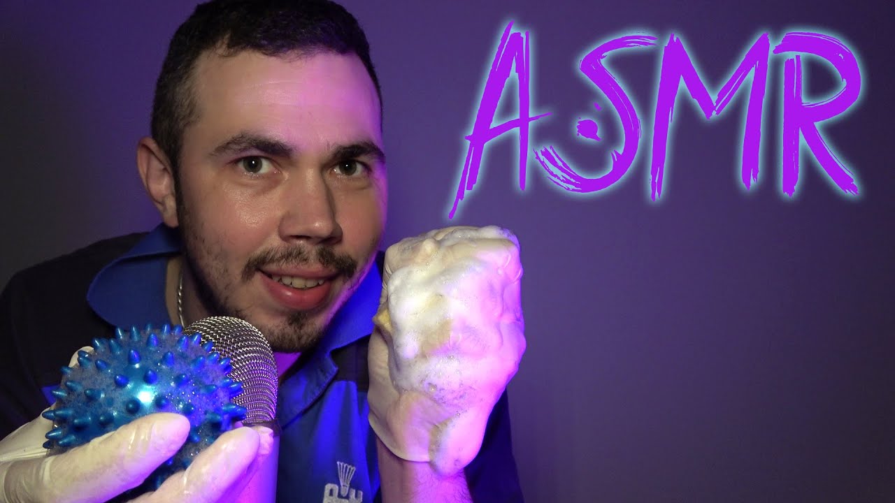 ASMR ПЕРЧАТКИ ГУБКИ ПЕНЫ