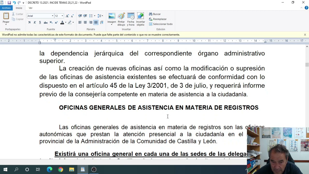DECRETO 13 2021 OFICINAS REGISTRO CYL