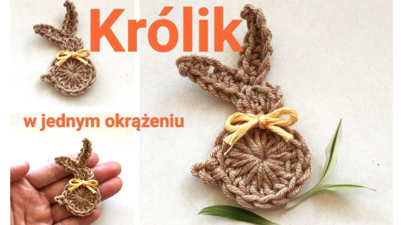 KRÓLIK NA SZYDEŁKU jak zrobić prostego królika szydełkiem tylko jedno okrążenie Easy crochet Bunny