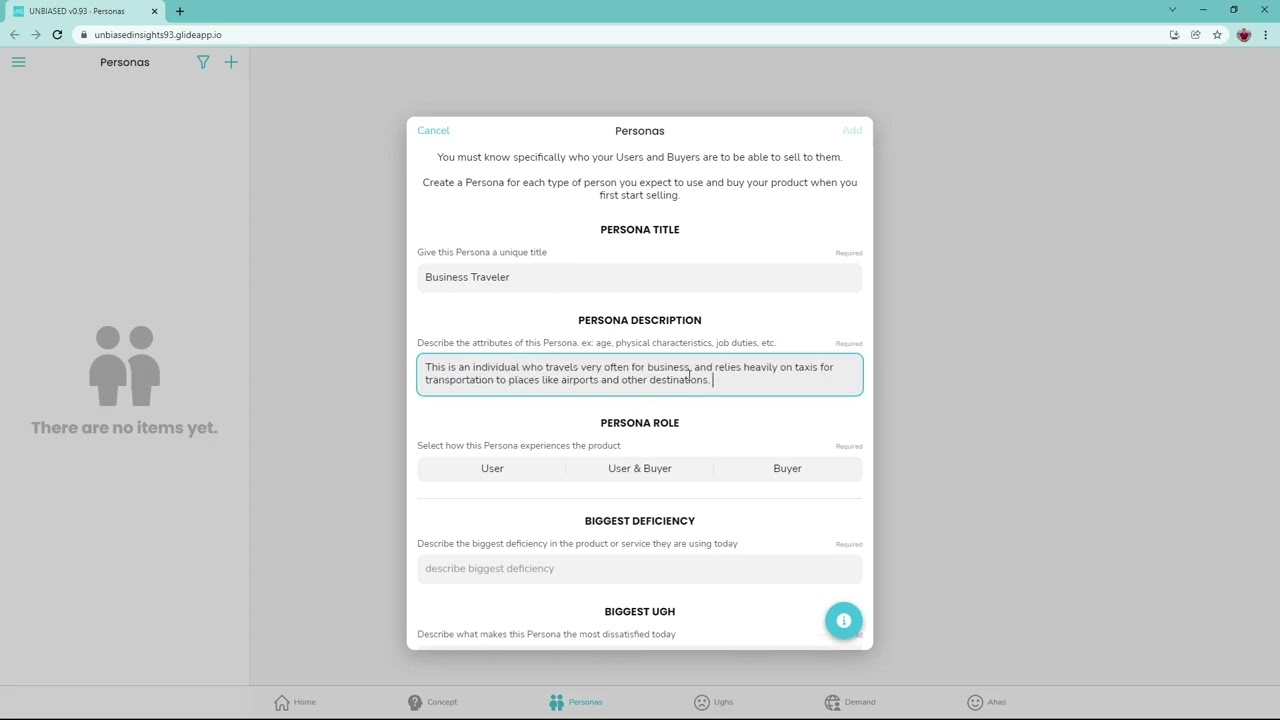 UNBIASED - How to create a Persona
